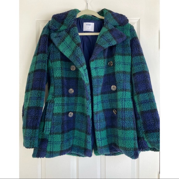 NEW 🐊 plaid Sherpa coat - Picture 2 of 7